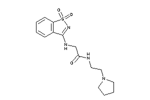Image of 2-[(1,1-diketo-1,2-benzothiazol-3-yl)amino]-N-(2-pyrrolidinoethyl)acetamide