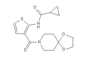 N-[3-(1,4-dioxa-8-azaspiro[4.5]decane-8-carbonyl)-2-thienyl]cyclopropanecarboxamide