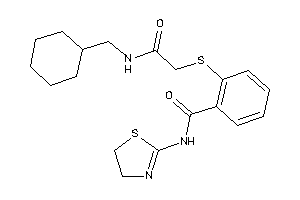 2-[[2-(cyclohexylmethylamino)-2-keto-ethyl]thio]-N-(2-thiazolin-2-yl)benzamide