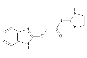 2-(1H-benzimidazol-2-ylthio)-N-thiazolidin-2-ylidene-acetamide