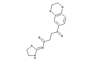 4-(2,3-dihydro-1,4-benzodioxin-6-yl)-4-keto-N-thiazolidin-2-ylidene-butyramide
