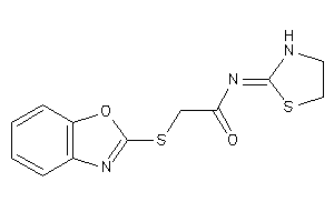 2-(1,3-benzoxazol-2-ylthio)-N-thiazolidin-2-ylidene-acetamide