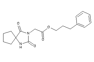 Image of 2-(2,4-diketo-1,3-diazaspiro[4.4]nonan-3-yl)acetic Acid 3-phenylpropyl Ester