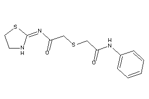 Image of 2-[[2-keto-2-(thiazolidin-2-ylideneamino)ethyl]thio]-N-phenyl-acetamide