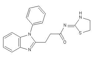 3-(1-phenylbenzimidazol-2-yl)-N-thiazolidin-2-ylidene-propionamide