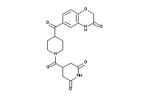 4-[4-(3-keto-4H-1,4-benzoxazine-6-carbonyl)piperidine-1-carbonyl]piperidine-2,6-quinone