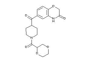 6-[1-(1,4-dioxane-2-carbonyl)isonipecotoyl]-4H-1,4-benzoxazin-3-one