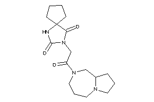 3-[2-(1,3,4,5,7,8,9,9a-octahydropyrrolo[1,2-a][1,4]diazepin-2-yl)-2-keto-ethyl]-1,3-diazaspiro[4.4]nonane-2,4-quinone