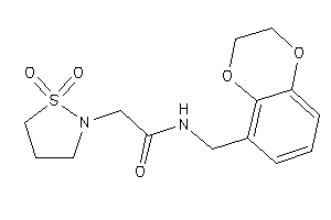 N-(2,3-dihydro-1,4-benzodioxin-5-ylmethyl)-2-(1,1-diketo-1,2-thiazolidin-2-yl)acetamide