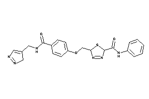 Image of N-phenyl-5-[[4-(3H-pyrazol-4-ylmethylcarbamoyl)phenoxy]methyl]-2,5-dihydro-1,3,4-thiadiazole-2-carboxamide