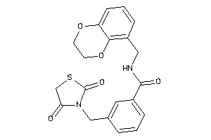 N-(2,3-dihydro-1,4-benzodioxin-5-ylmethyl)-3-[(2,4-diketothiazolidin-3-yl)methyl]benzamide