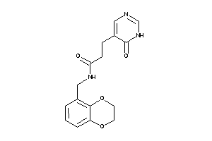 N-(2,3-dihydro-1,4-benzodioxin-5-ylmethyl)-3-(6-keto-1H-pyrimidin-5-yl)propionamide