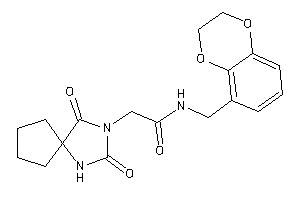 N-(2,3-dihydro-1,4-benzodioxin-5-ylmethyl)-2-(2,4-diketo-1,3-diazaspiro[4.4]nonan-3-yl)acetamide