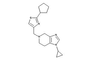 Image of 2-cyclopentyl-4-[(1-cyclopropyl-6,7-dihydro-4H-imidazo[4,5-c]pyridin-5-yl)methyl]thiazole