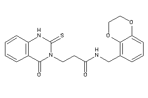 N-(2,3-dihydro-1,4-benzodioxin-5-ylmethyl)-3-(4-keto-2-thioxo-1H-quinazolin-3-yl)propionamide