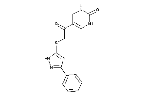 Image of 5-[2-[(3-phenyl-1H-1,2,4-triazol-5-yl)thio]acetyl]-3,4-dihydro-1H-pyrimidin-2-one