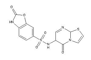 2-keto-N-(5-keto-6,8a-dihydrothiazolo[3,2-a]pyrimidin-6-yl)-3H-1,3-benzoxazole-6-sulfonamide