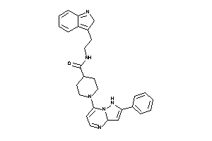 Image of N-[2-(2H-indol-3-yl)ethyl]-1-(2-phenyl-1,3a-dihydropyrazolo[1,5-a]pyrimidin-7-yl)isonipecotamide