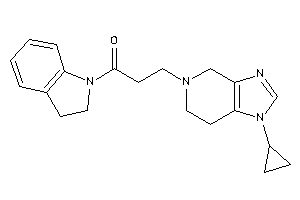 3-(1-cyclopropyl-6,7-dihydro-4H-imidazo[4,5-c]pyridin-5-yl)-1-indolin-1-yl-propan-1-one