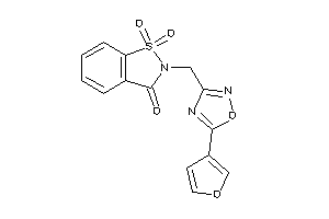 2-[[5-(3-furyl)-1,2,4-oxadiazol-3-yl]methyl]-1,1-diketo-1,2-benzothiazol-3-one