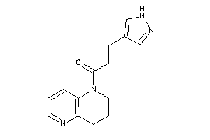 1-(3,4-dihydro-2H-1,5-naphthyridin-1-yl)-3-(1H-pyrazol-4-yl)propan-1-one