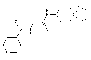 N-[2-(1,4-dioxaspiro[4.5]decan-8-ylamino)-2-keto-ethyl]tetrahydropyran-4-carboxamide