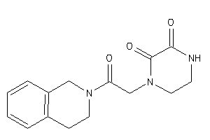 1-[2-(3,4-dihydro-1H-isoquinolin-2-yl)-2-keto-ethyl]piperazine-2,3-quinone