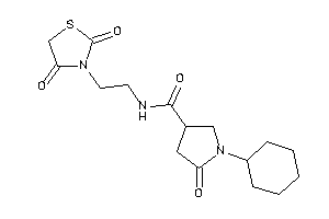 1-cyclohexyl-N-[2-(2,4-diketothiazolidin-3-yl)ethyl]-5-keto-pyrrolidine-3-carboxamide