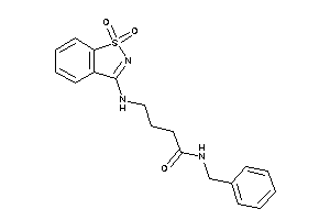 N-benzyl-4-[(1,1-diketo-1,2-benzothiazol-3-yl)amino]butyramide