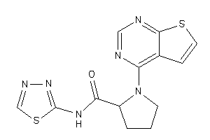 N-(1,3,4-thiadiazol-2-yl)-1-thieno[2,3-d]pyrimidin-4-yl-pyrrolidine-2-carboxamide