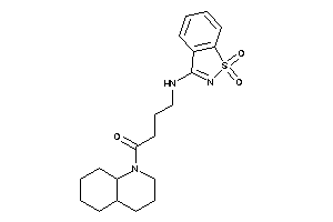 1-(3,4,4a,5,6,7,8,8a-octahydro-2H-quinolin-1-yl)-4-[(1,1-diketo-1,2-benzothiazol-3-yl)amino]butan-1-one