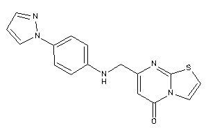 Image of 7-[(4-pyrazol-1-ylanilino)methyl]thiazolo[3,2-a]pyrimidin-5-one