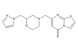 Image of 7-[[2-(pyrazol-1-ylmethyl)morpholino]methyl]thiazolo[3,2-a]pyrimidin-5-one