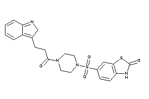 6-[4-[3-(2H-indol-3-yl)propanoyl]piperazino]sulfonyl-3H-1,3-benzothiazol-2-one