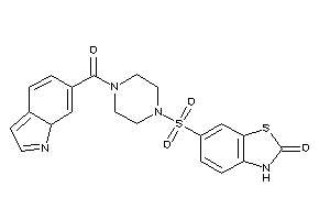 6-[4-(7aH-indole-6-carbonyl)piperazino]sulfonyl-3H-1,3-benzothiazol-2-one