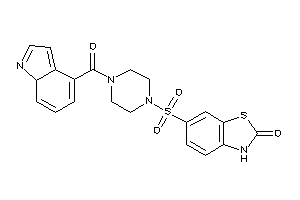 6-[4-(7aH-indole-4-carbonyl)piperazino]sulfonyl-3H-1,3-benzothiazol-2-one
