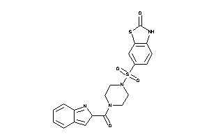 6-[4-(2H-indole-2-carbonyl)piperazino]sulfonyl-3H-1,3-benzothiazol-2-one