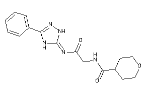 Image of N-[2-keto-2-[(3-phenyl-1,4-dihydro-1,2,4-triazol-5-ylidene)amino]ethyl]tetrahydropyran-4-carboxamide