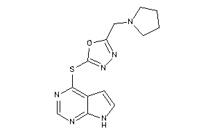 2-(pyrrolidinomethyl)-5-(7H-pyrrolo[2,3-d]pyrimidin-4-ylthio)-1,3,4-oxadiazole