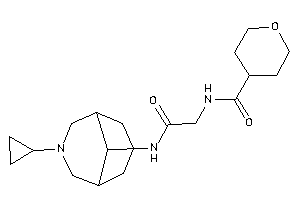 Image of N-[2-[(7-cyclopropyl-7-azabicyclo[3.3.1]nonan-9-yl)amino]-2-keto-ethyl]tetrahydropyran-4-carboxamide
