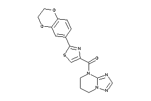 [2-(2,3-dihydro-1,4-benzodioxin-6-yl)thiazol-4-yl]-(6,7-dihydro-5H-[1,2,4]triazolo[1,5-a]pyrimidin-4-yl)methanone