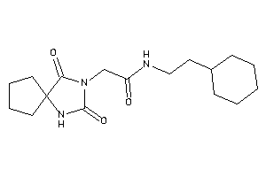 N-(2-cyclohexylethyl)-2-(2,4-diketo-1,3-diazaspiro[4.4]nonan-3-yl)acetamide