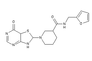 Image of N-(2-furfuryl)-1-(7-keto-3,7a-dihydro-2H-thiazolo[4,5-d]pyrimidin-2-yl)nipecotamide