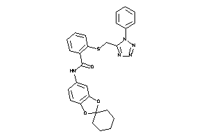 2-[(1-phenyltetrazol-5-yl)methylthio]-N-spiro[1,3-benzodioxole-2,1'-cyclohexane]-5-yl-benzamide