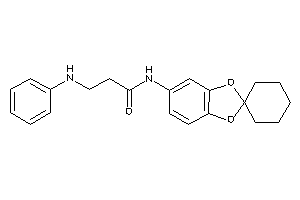 3-anilino-N-spiro[1,3-benzodioxole-2,1'-cyclohexane]-5-yl-propionamide