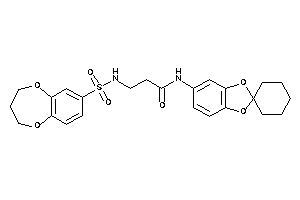 3-(3,4-dihydro-2H-1,5-benzodioxepin-7-ylsulfonylamino)-N-spiro[1,3-benzodioxole-2,1'-cyclohexane]-5-yl-propionamide