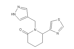 1-(1H-pyrazol-4-ylmethyl)-6-thiazol-4-yl-2-piperidone