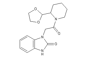 3-[2-[2-(1,3-dioxolan-2-yl)piperidino]-2-keto-ethyl]-1H-benzimidazol-2-one