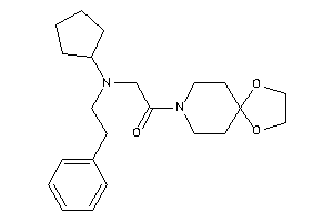 2-[cyclopentyl(phenethyl)amino]-1-(1,4-dioxa-8-azaspiro[4.5]decan-8-yl)ethanone