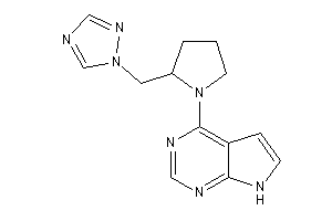 Image of 4-[2-(1,2,4-triazol-1-ylmethyl)pyrrolidino]-7H-pyrrolo[2,3-d]pyrimidine